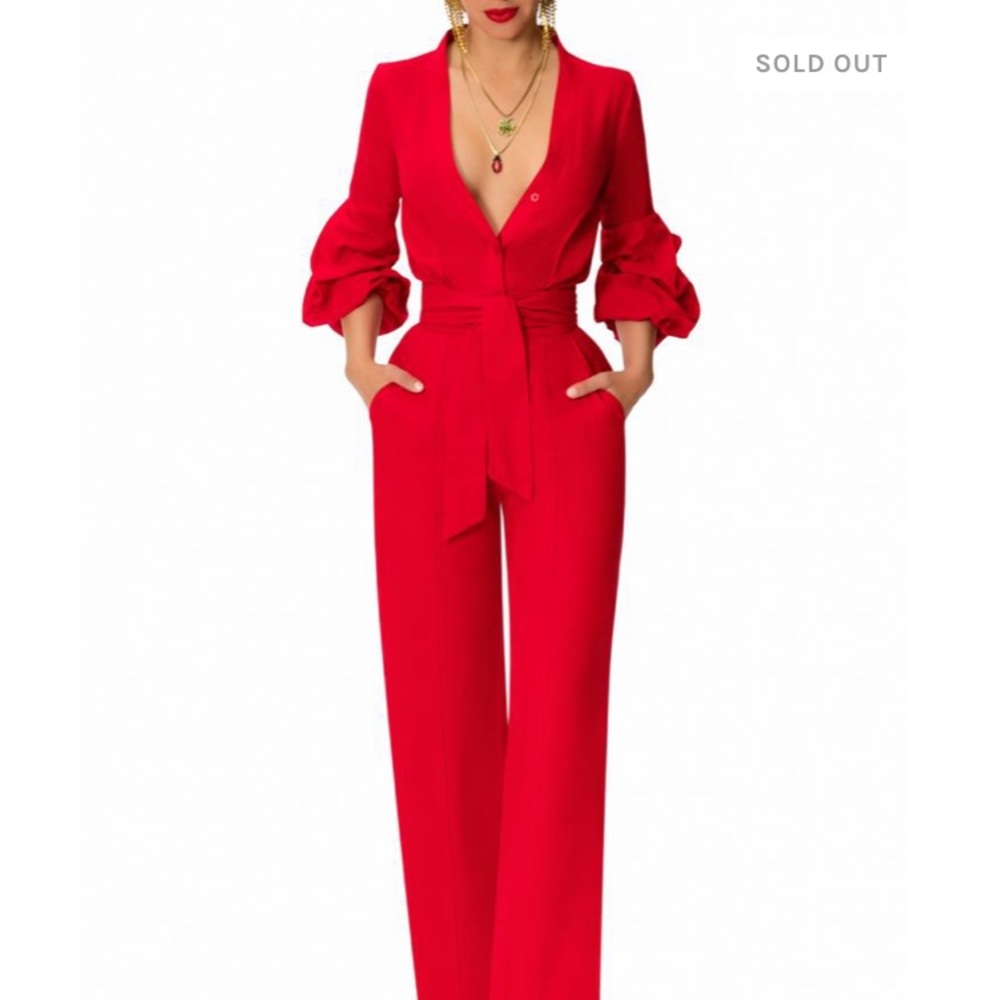 FKSP/STYLE PANTRY BEVERLY HILLS RED JUMPSUIT